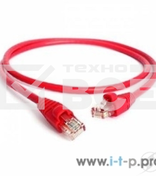 Коммутационный шнур Комм шнур, UTP, кат 5e, 2м с RJ45 (красный)