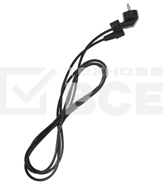 Кабель компьютер - розетка  угловой  220V <3м> (Европейский стандарт)  Telecom <TP021DA-3.0-BK>