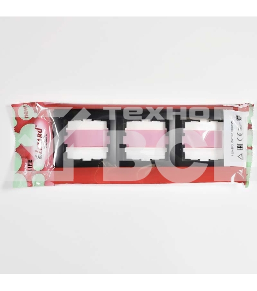 Рамка 3-м KARINA LIFE горизонт. черный бархат LEZARD 708-4200-148