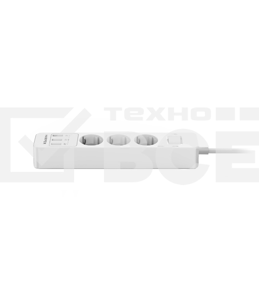 Удлинитель с USB зарядкой Harper UCH-330 White