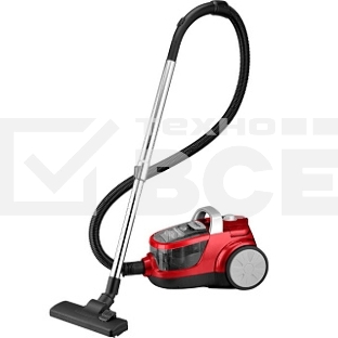 Пылесос Delta LUX DL-0836 СУПЕР-ЦИКЛОН красный: 2600Вт, регулир. мощности, мощн. всасыв. 450 Вт (1)