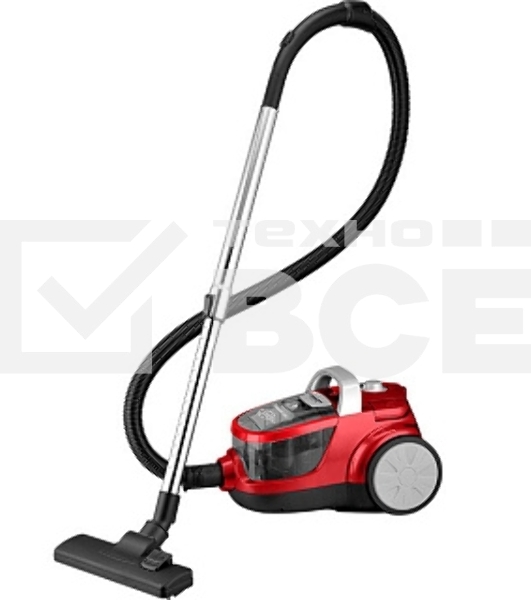 Пылесос Delta LUX DL-0836 СУПЕР-ЦИКЛОН красный: 2600Вт, регулир. мощности, мощн. всасыв. 450 Вт (1)