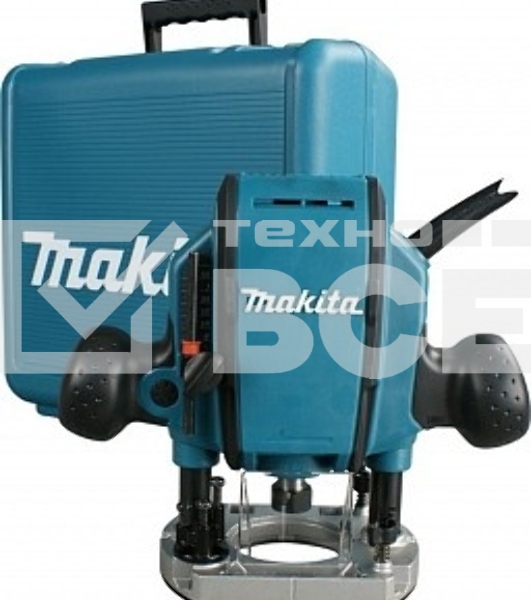 Фрезер Makita RP0900K 900Вт,27000об\м,ход-35мм,цанга-6\8мм,2.7кг,чем