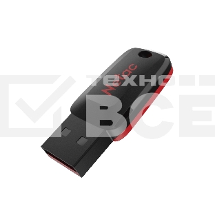 Флеш диск Netac 128Gb U197 NT03U197N-128G-20BK USB2.0 черный/красный