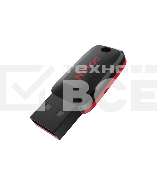 Флеш диск Netac 128Gb U197 NT03U197N-128G-20BK USB2.0 черный/красный