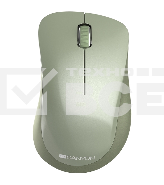 Мышь беспроводная Canyon MW-11 зеленый, 1200 dpi, радиоканал, USB, кнопки - 3