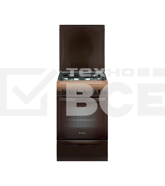 Плита газовая Gefest 5100-02 0001 коричневый, конфорок 4 газовых, духовка 52 л, 50 см x 85 см x 58.5 см