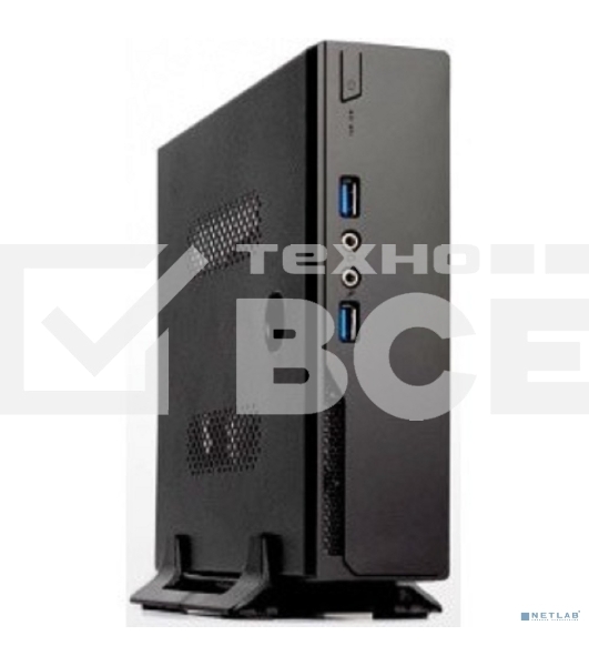 Компьютерный корпус с внешним блоком питания 120Вт. Сase Foxline mITX 120W ext., DC-converter, 2xUSB3.0, 1x40mmFan, Black, VESA, powercord