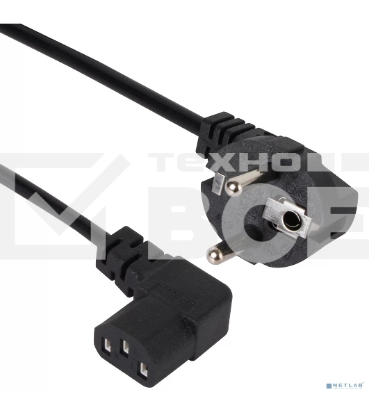 Кабель комп - розетка AOpen ACE021R-3M 220V EU (угол-угол) 3m