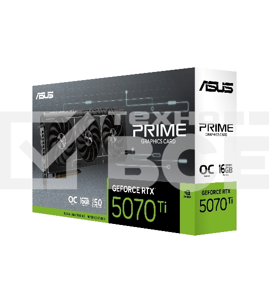 Видеокарта ASUS PRIME-RTX5070TI-O16GRTX5070TI HDMI*1,DP*3,16G,D7