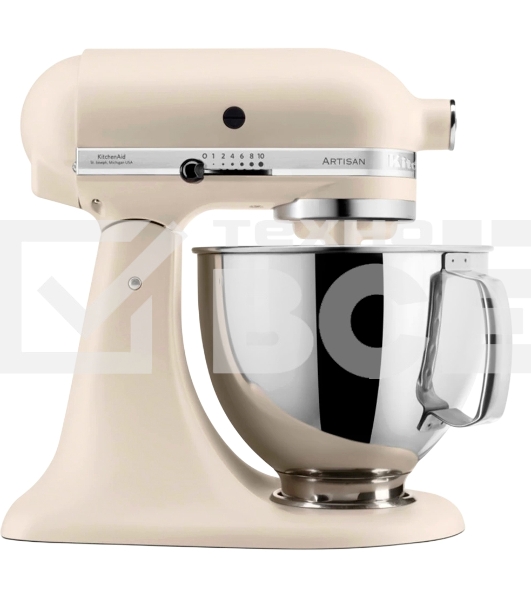 Настольный миксер с откидным блоком KitchenAid 5KSM125EMH Artisan 4.8 л, кремовый
