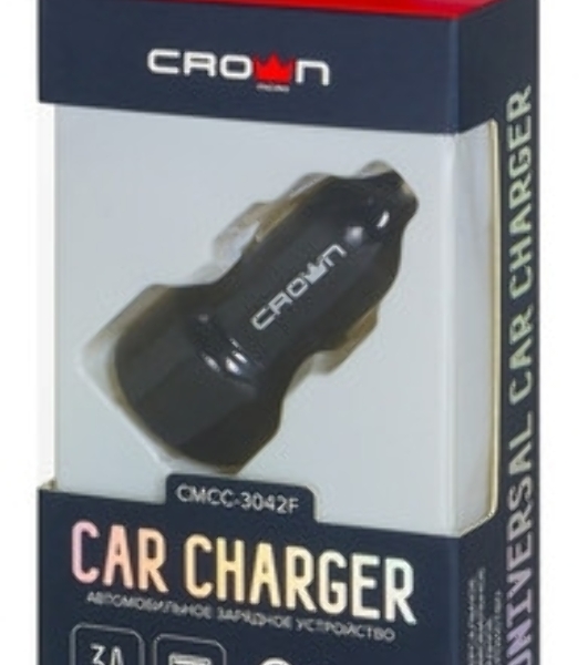 Автомобильное универсальное зарядное устройство Crown CMCC-004