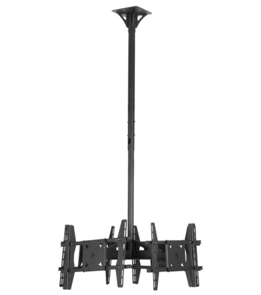 Потолочный кронштейн ONKRON CPRO2L-4 для 4 телевизоров 32”- 55' черный