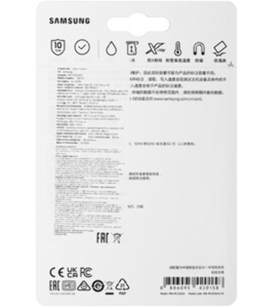 Флеш карта microSDXC 256Gb Samsung EVO Plus Class 10, A2, V30, UHS-I (U3), W 90 МБ/с, R 160 МБ/с, MB-MC256SA/KR адаптер на SD