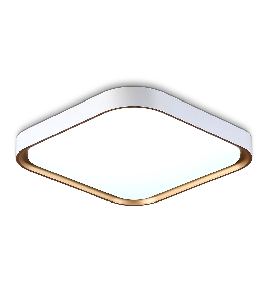 Потолочный светодиодный светильник Ambrella light FZ1259 WH/GD белый/золото 27W 5000K 350*350*60 (Без ПДУ)