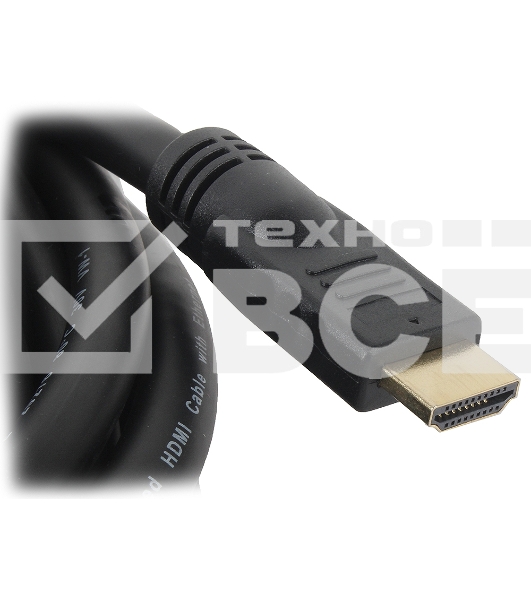 Кабель Cablexpert HDMI CC-HDMI4-20M, 19M/19M, v2.0, медь, позол.разъемы, экран, 20м, черный, пакет