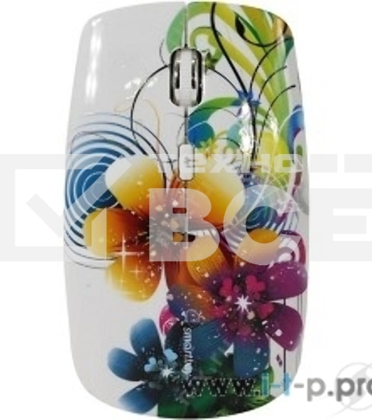 Мышь беспроводная Smartbuy 327AG принт Цветы SBM-327AG-FL-FC