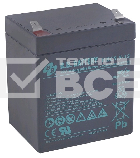 Батарея B.B. Battery HRC 5.5-12 (12V 5Ah)