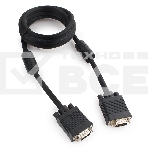Кабель Gembird/Cablexpert CC-PPVGA-6B, Кабель VGA Premium,15M/15M, 1.8м, тройн.экран, феррит.кольца, чёрный, пакет, фото 1