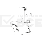 Вытяжка наклонная Centek CT-1826-60 белый, 60 см, 600 куб. м/ч, 69 дБ, фото 1
