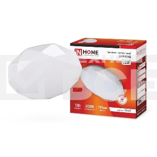 Светильник светодиодный DECO ДАЙМОНД 12Вт 230В 6500К 780лм 190мм IN HOME 4690612033617