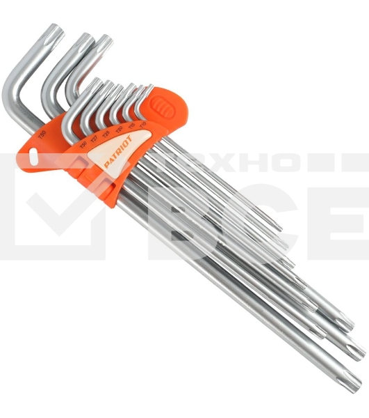 Набор ключей PATRIOT SKТ-9EL, TORX, экстра длинные, T10-T50, CRV, 9 шт