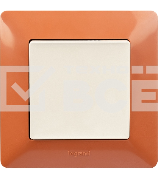 Механизм выключателя 1-кл. СП Valena Life 10А IP20 250В 10АХ с лицевой панелью; безвинтовые зажимы сл. кость Legrand 752501