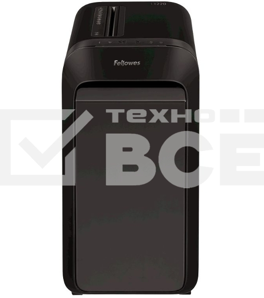 Шредер Fellowes PowerShred LX220 черный (секр.P-4)/перекрестный/20лист./30лтр./скрепки/скобы/пл.карты