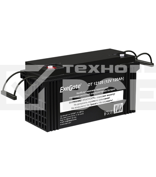 Аккумуляторная батарея ExeGate EX282988RUS DT 12120 (12V 120Ah, под болт М8)