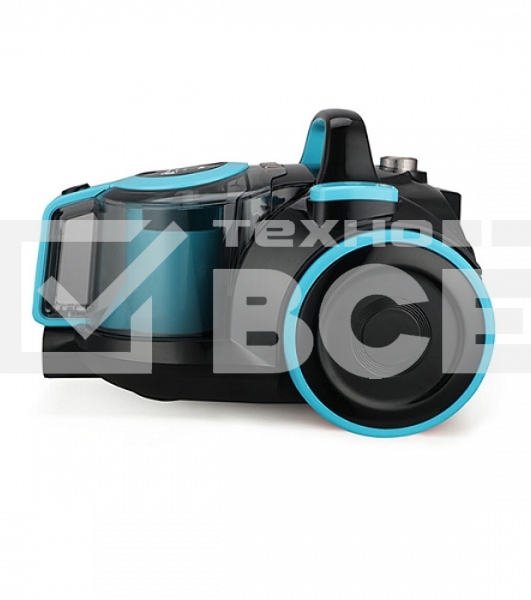 Пылесос BQ VC1810C черный/голубой, 380/1800 Вт, уборка сухая, пылесборник циклон, 2.5 л