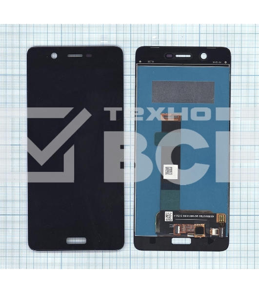 Дисплей для Nokia 5 черный