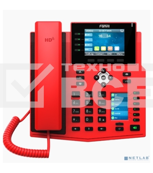 Телефон IP Fanvil X5U-R красный