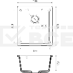 Мойка GRANFEST URBAN 4540 подстольный монтаж 1-чаша 450x400мм, монтаж: универсальный, материал: кварц, черный, фото 1