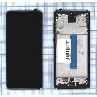 Дисплей (модуль) для Samsung Galaxy A73 SM-A736B в сборе с тачскрином и рамкой OLED small size серый