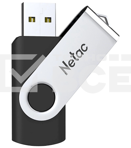 Флешка USB Netac U505, 4Gb, USB 2.0, черный/серебристый, NT03U505N-004G-20BK