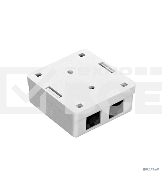 Розетка компьютерная двойная ExeGate SM2-RJ45-C6 RJ-45 кат.6 UTP Krone/110