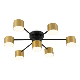 Потолочный светильник Ambrella light FL51726/7 BK/GD черный/золото GX53/7 max 12W 645*135