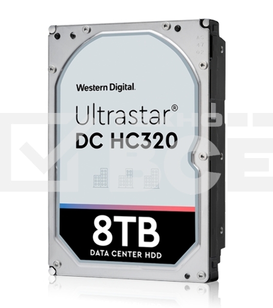 Жесткий диск для сервера WD/HGST Ultrastar 7K8 (3.5’’, 8TB, 256MB, 7200 RPM, SAS 12Gb/s, 512E SE), SKU: 0B36400