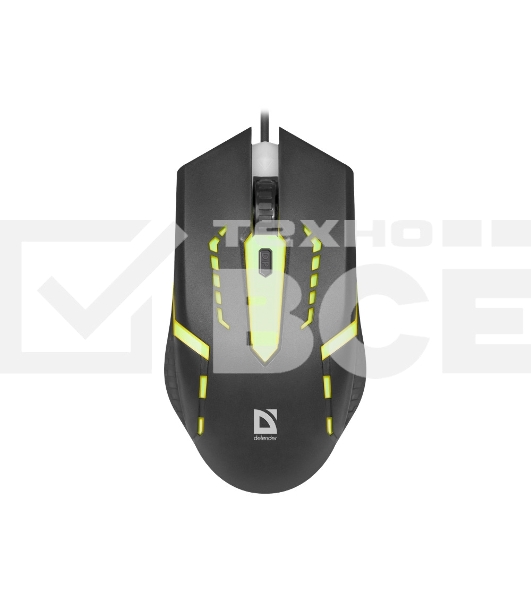 Мышь проводная Defender Hit MB-601 черный, 1200 dpi, USB, кнопки - 4