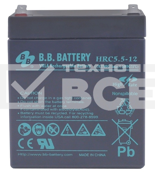 Батарея B.B. Battery HRC 5.5-12 (12V 5Ah)