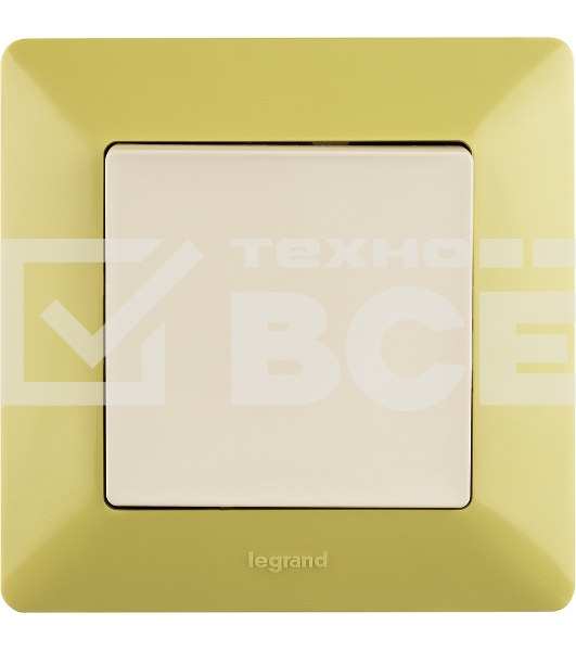 Механизм выключателя 1-кл. СП Valena Life 10А IP20 250В 10АХ с лицевой панелью; безвинтовые зажимы сл. кость Legrand 752501