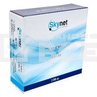 Кабель SkyNet Premium UTP outdoor 4x2x0,51 на тросу, медный, FLUKE TEST, кат.5e, однож., 100 м, box, черный