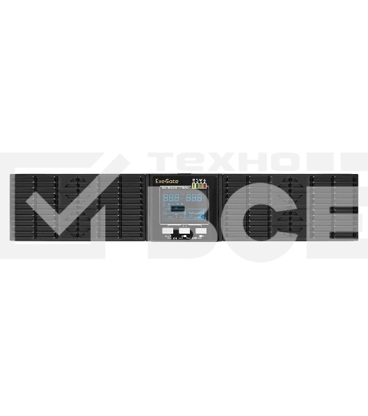 Источник бесперебойного питания On-line ExeGate PowerExpert ULS-2000.LCD.AVR.1SH.2C13.USB.RS232.SNMP.2U <2000VA/2000W, On-Line, PF=1, LCD, 1*Schuko+2*C13, RS232, USB, SNMP-slot, Rackmount 2U/Tower, металлический корпус, Black>