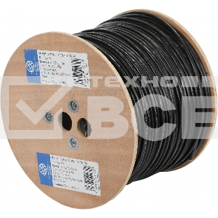 Кабель сетевой Ningbo UTP 4 пары cat5E solid 0.5мм Cu molded 305м серый outdoor стальной трос