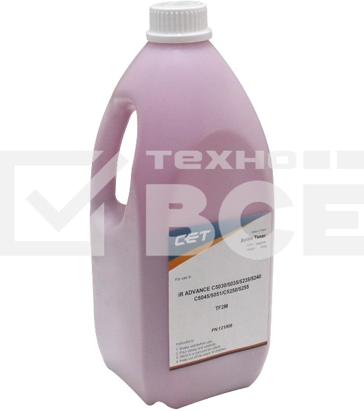 Тонер Cet TF2-M CET121008 пурпурный бутылка 1000гр. для принтера CANON iR ADVANCE C5051/C5030