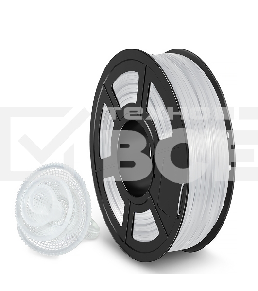 Филамент NVPRINT TPU Trans. White для 3D печати диаметр 1.75мм  длина 165 метров  масса 0,5 кг
