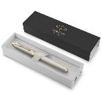Ручка роллер Parker IM Monochrome T328 (2172955) Champagne PVD F черн. черн. подар.кор., фото7