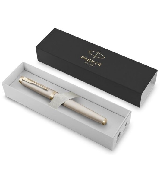 Ручка роллер Parker IM Monochrome T328 (2172955) Champagne PVD F черн. черн. подар.кор.