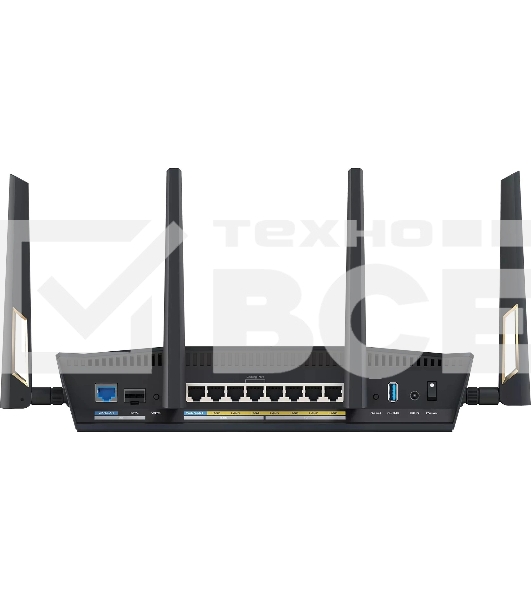 Маршрутизатор ASUS RT-BE88U, черный/желтый, 90IG08V0-MO3N0V