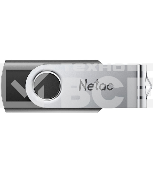 Флешка USB Netac U505, 4Gb, USB 2.0, черный/серебристый, NT03U505N-004G-20BK